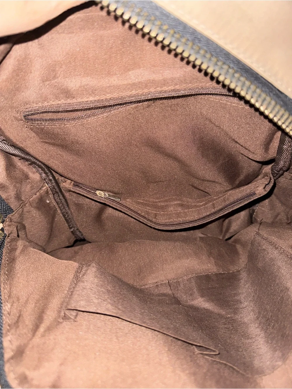 Satin Mini Backpack in Light Taupe - Everyday Chic